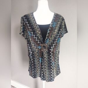 Christopher & Banks Chevron Style Top